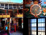 23 Trugo Gompa Entrance Paintings Of Four Guardian Kings And Wheel Of Life, Inside View And Window To Lake Manasarovar